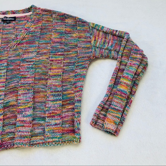 Freshman, Oversized Cropped Multicolored Sweater, Small - Picture 9 of 15